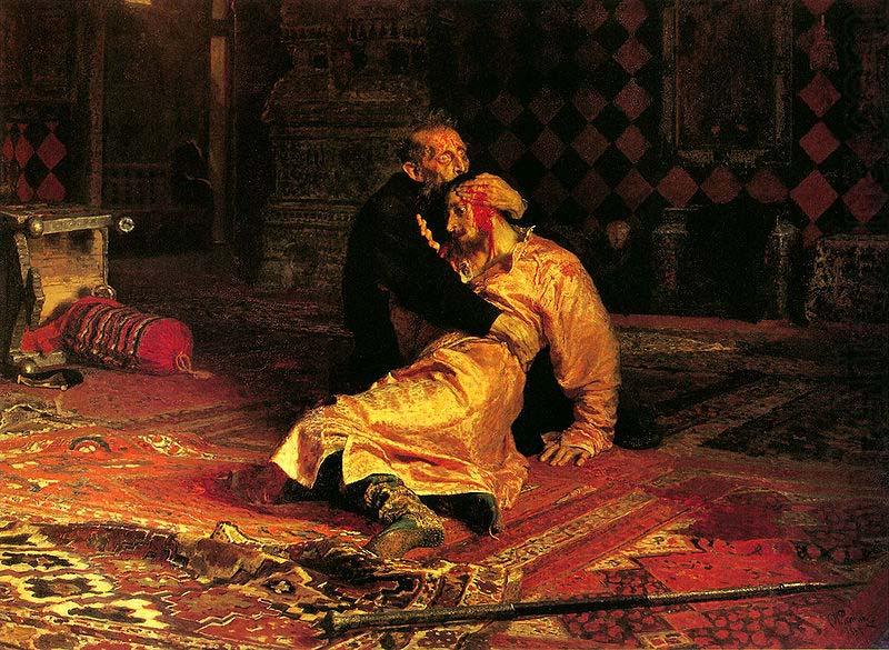 Ivan the Terrible and his son Ivan on Friday, November 16, Ilya Repin